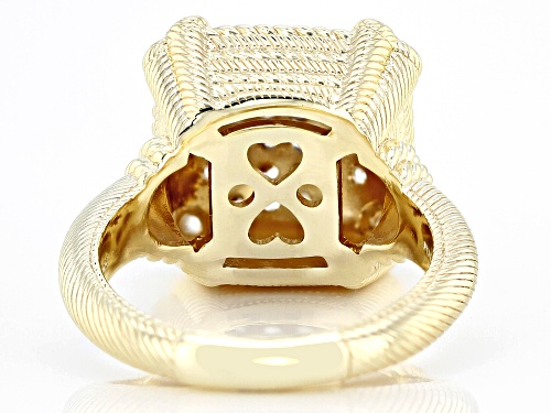 Judith Ripka 1.28ctw Bella Luce® Diamond Simulant 14k Gold Clad Pave Olivia Ring - Size 10