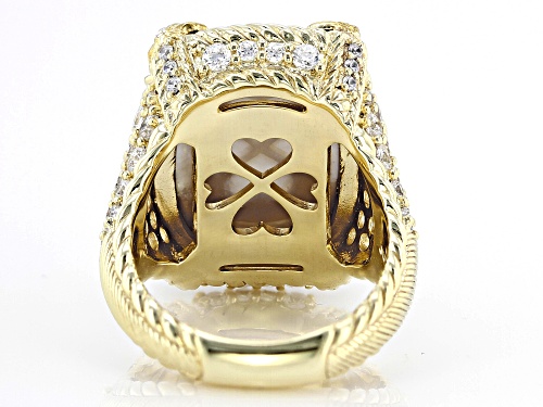 Judith Ripka Lab Created Ruby Doublet with 3.00ctw Bella Luce® 14k Gold Clad Monaco Ring - Size 10