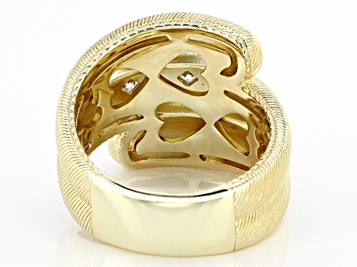 Judith Ripka 0.23ctw Bella Luce® Diamond Simulant 14k Gold Clad Cairo Wrap Ring - Size 7