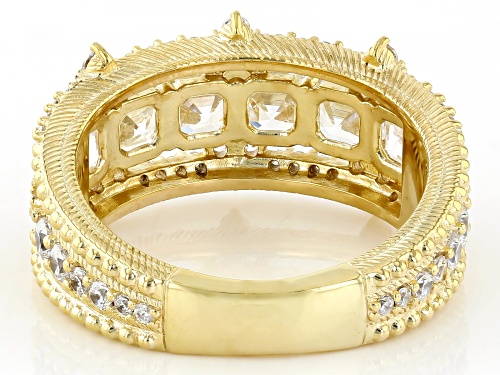 Judith Ripka 3.00ctw Asscher Cut & 1.22ctw Round Bella Luce® 14k Gold Clad Toujours Ring - Size 10