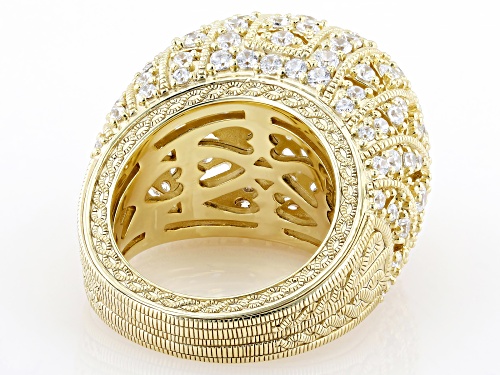 Judith Ripka 6.32ctw Bella Luce® Diamond Simulant 14k Gold Clad Estate High Dome Ring - Size 6