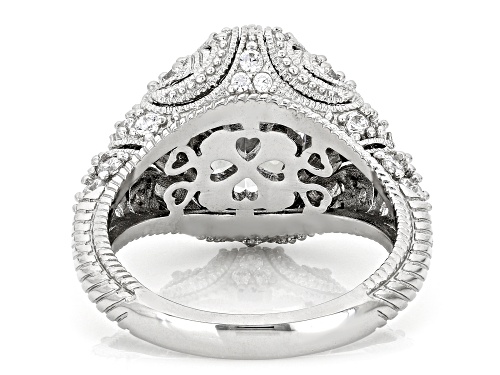 Judith Ripka 6.50ctw White Bella Luce® Rhodium Over Sterling Silver Estate Cocktail Ring - Size 10