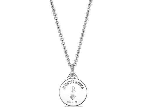Judith Ripka Couture Little Luxuries Diamond Rhodium & 18k Gold Over Silver Pendant/Chain