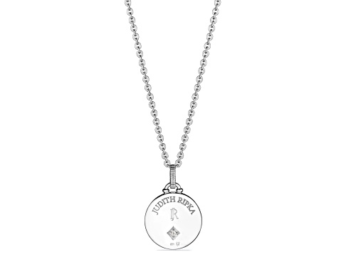 Judith Ripka Couture Little Luxuries Sapphire & Diamond Rhodium Over S/s & 18K Gold Pendant