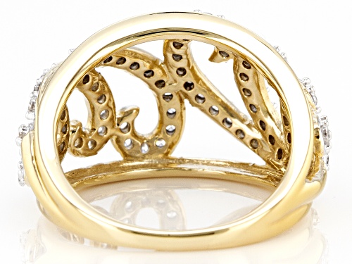 Joy & Serenity™ By Jane Seymour Bella Luce® 14k Yellow Gold Over Sterling Silver Wave Ring 1.60ctw - Size 9