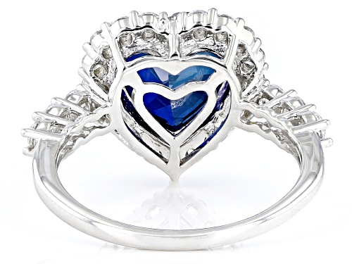Joy & Serenity™ by Jane Seymour Bella Luce® Lab Sapphire & Diamond Simulant Silver Ring 5.60ctw - Size 7