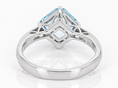2.25ct Square Octagonal Glacier Topaz™ Rhodium Over Sterling Silver Ring - Size 8