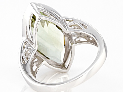 5.10ct Marquise Prasiolite Rhodium Over Sterling Silver Solitaire Ring - Size 8