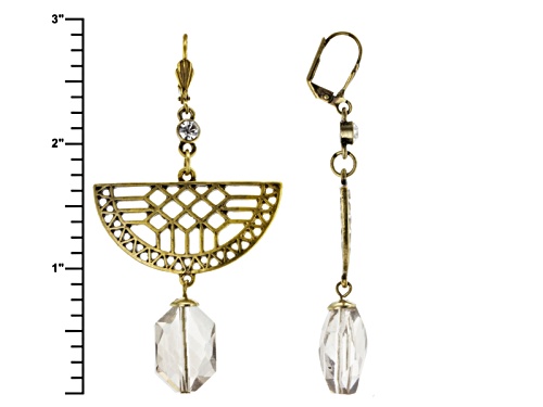 Katy Richards ™ Glass Bead Antiqued Gold Tone Dangle Earrings