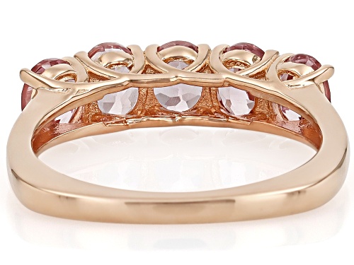 1.57ctw Color Shift Garnet 18k Rose Gold Over Sterling Silver Ring - Size 8