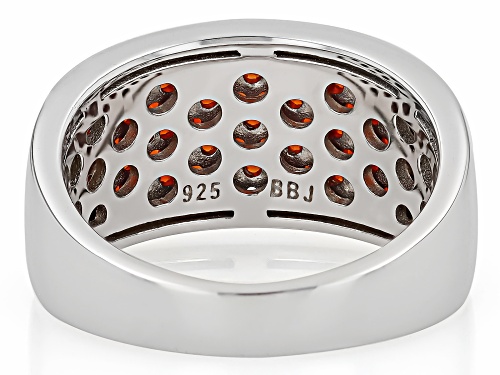 1.61ctw Round Vermelho Garnet™ With .29ctw White Zircon Rhodium Over Silver Band Ring - Size 6