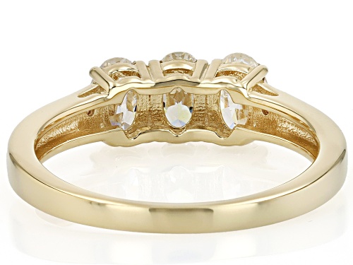 1.53ctw Strontium Titanate With 0.02ctw Moissanite 18k Yellow Gold Over Sterling Silver Ring - Size 9