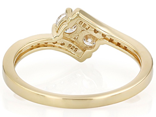 Prazana® Lab-Grown Diamonds 0.40ctw White Diamond 14k Yellow Gold Over Silver 2-Stone Ring, H SI - Size 8