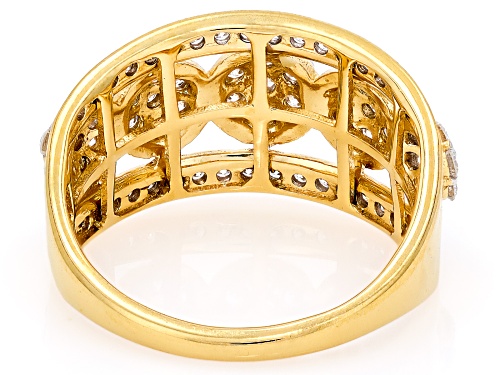 Prazana® Lab-Grown Diamonds 1.00ctw White Diamond 14K Yellow Gold Over Sterling Silver Ring, H SI1 - Size 10