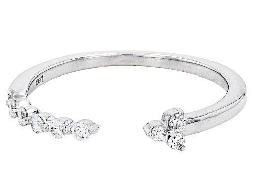 Prazana® Lab-Grown Diamonds 0.33ctw White Diamond Rhodium Over Sterling Silver Set of 2 Rings, H SI1 - Size 10