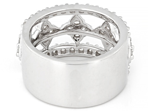 Prazana® Lab-Grown Diamonds 1.15ctw Round White Diamond Rhodium Over Sterling Silver Ring, G-H VS - Size 7