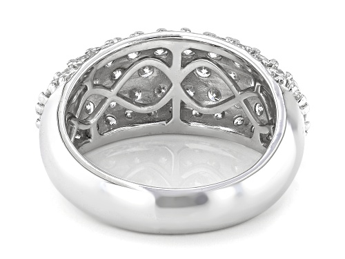 Prazana® Lab-Grown Diamonds 2.50ctw White Diamond Rhodium Over Sterling Silver Band Ring, G-H VS - Size 6