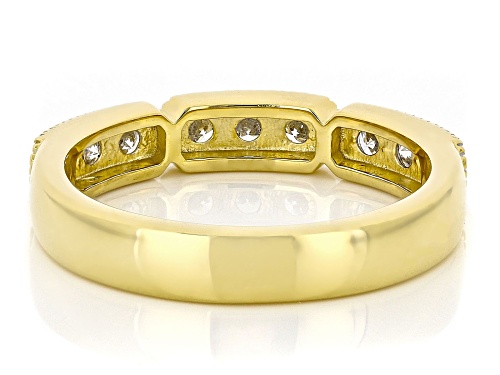 Prazana® Lab-Grown Diamonds 0.50ctw White Diamond 18K Yellow Gold Over Silver Band Ring, G-H VS - Size 8