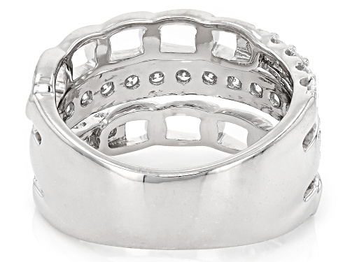 Prazana® Lab-Grown Diamonds 1.00ctw Round Diamond Rhodium Over Sterling Silver Ring, G-H VS - Size 6