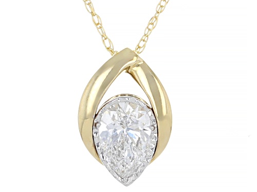 Prazana®Lab-Grown Diamonds 1.00ctw Diamond 10K Gold Stud Earring, Pendant With Chain Set, H SI