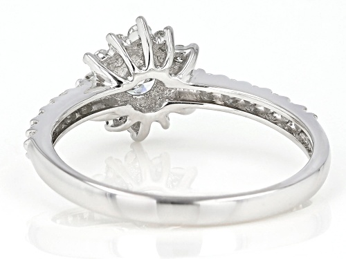 0.55ctw Round White Lab-Grown Diamond 14k White Gold Engagement Ring - Size 9