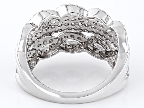 Prazana® Lab-Grown Diamonds 0.80ctw Round White Lab-Grown Diamond Rhodium Over Sterling Silver Ring - Size 9