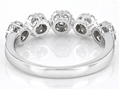 Prazana® Lab-Grown Diamonds 0.66ctw White Lab-Grown Diamond Rhodium Over Sterling Silver Ring, H SI1 - Size 8