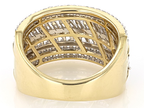 Prazana® Lab-Grown Diamonds 1.25ctw Lab-Grown Diamond 14k Yellow Gold Over Silver Ring, H SI - Size 8