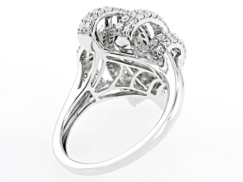 Prazana® Lab-Grown Diamonds 1.00ctw White Lab-Grown Diamond Rhodium Over Sterling Silver Ring, H SI - Size 6