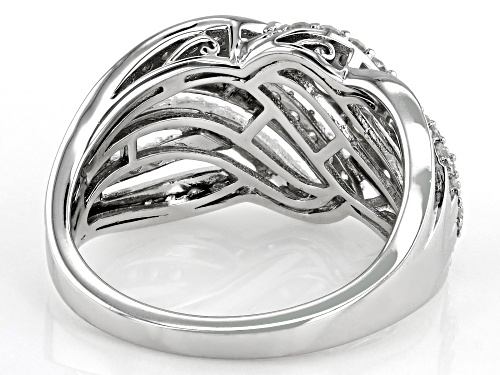 Prazana® Lab-Grown Diamonds 1.00ctw White Diamond Rhodium Over Sterling Silver Ring, H SI - Size 6