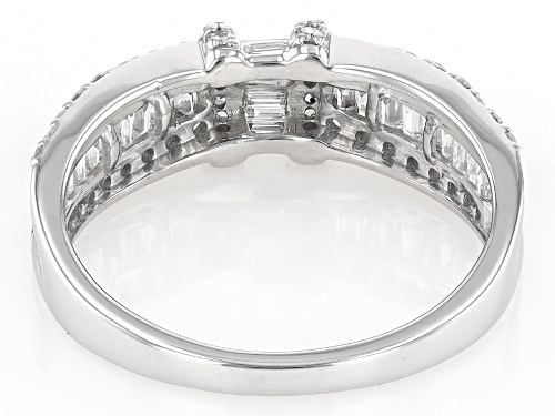 Prazana® Lab-Grown Diamonds 0.75ctw White Lab-Grown Diamond Rhodium Over Sterling Silver Ring, H SI1 - Size 6