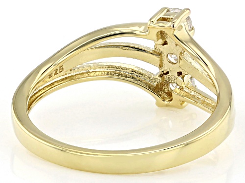 Prazana® Lab-Grown Diamonds 0.25ctw White Lab-Grown Diamond 18k Yellow Gold Over Silver Ring, H SI - Size 8
