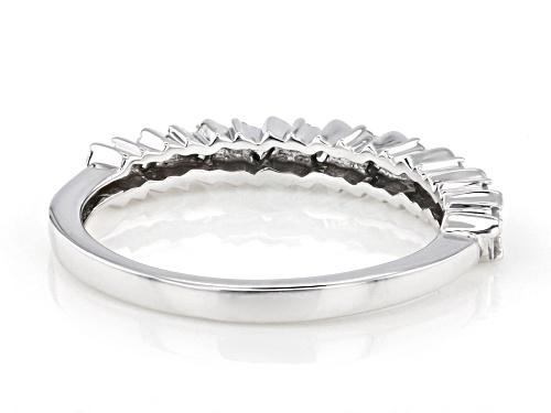 Prazana® Lab-Grown Diamonds 0.20ctw Lab-Grown Diamond Rhodium Over Sterling Silver Band Ring, H SI - Size 7