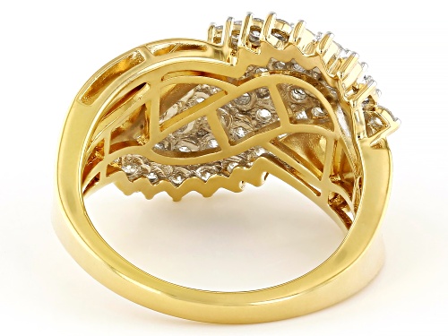 Prazana® Lab-Grown Diamonds 1.00ctw Lab-Grown Diamond 18k Gold Over Sterling Silver Ring, G SI - Size 5