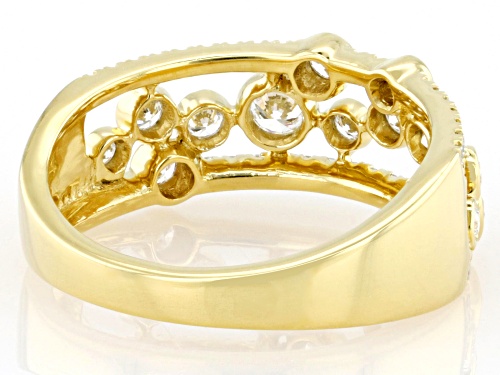 Prazana® Lab-Grown Diamonds 0.70ctw White Diamond 14k Yellow Gold Over Silver Ring, G SI - Size 8