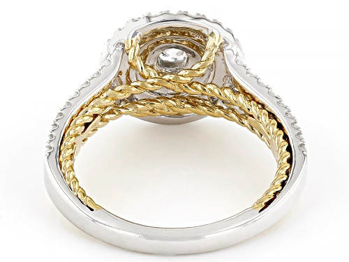 Prazana® Lab-Grown Diamonds 1.00ctw White Diamond Rhodium And 14k Gold Over Silver Ring, G SI - Size 6