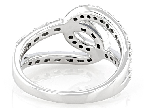Prazana® Lab-Grown Diamonds 0.50ctw White Diamond Rhodium Over Sterling Silver Ring, G-H SI - Size 8