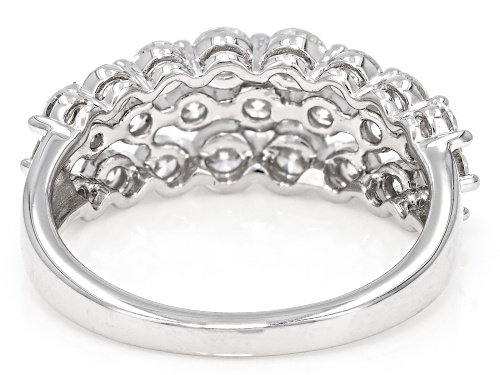 Prazana® Lab-Grown Diamonds 1.50ctw White Diamond Rhodium Over Sterling Silver Band Ring, H SI - Size 6