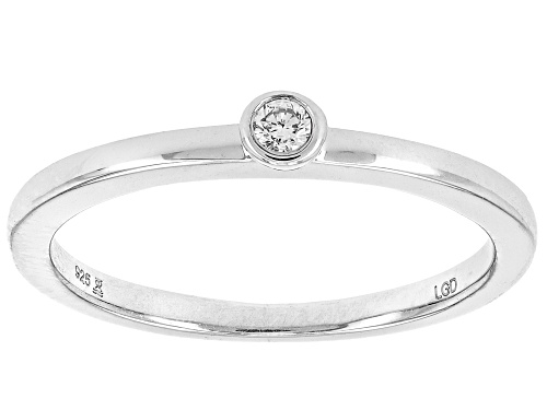 Prazana® Lab-Grown Diamonds 0.33ctw White Diamond Rhodium Over Sterling Silver Ring Set, H SI - Size 7