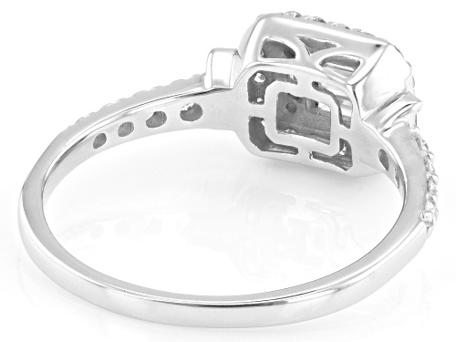 Prazana® Lab-Grown Diamonds 0.60ctw White Diamond Rhodium Over Sterling Silver Ring, H SI1 - Size 7