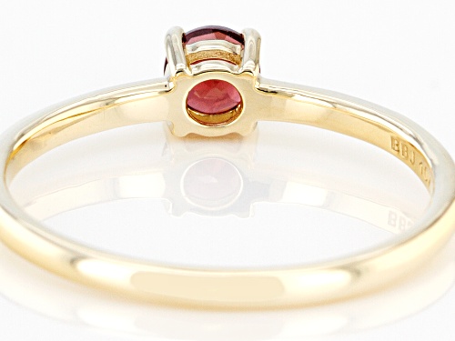 0.28ctw Round Garnet 10k Yellow Gold Solitaire Ring - Size 7