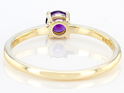 0.20ctw Round Amethyst 10k Yellow Gold Solitaire Ring - Size 7