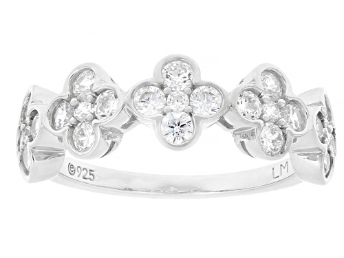 Lisa Mason For Bella Luce® 2.44ctw White Diamond Simulant Platinum Over Silver Clover Ring Set - Size 7