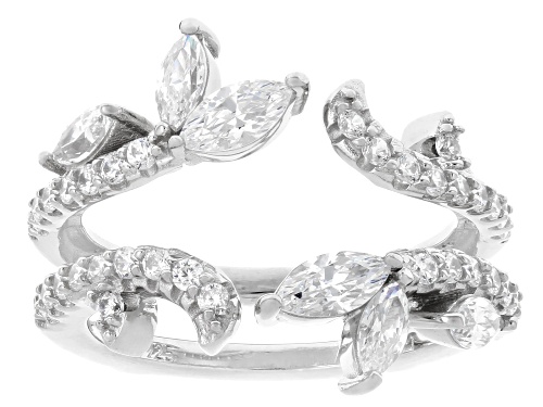 Lisa Mason For Bella Luce® 5.79ctw White Diamond Simulant Platinum Over Silver Perfect Cut Ring Set - Size 8