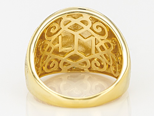 18k Yellow Gold Over Sterling Silver Ring - Size 5