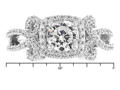 3.01ctw Bella Luce® Hidden Heart Cut Rhodium Over Sterling Silver Ring - Size 10