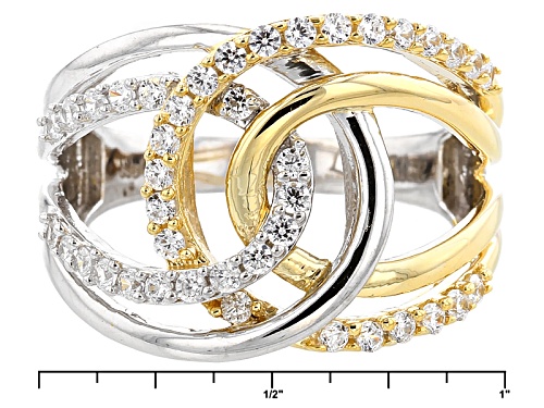 1.23ctw Bella Luce ® Rhodium & 18k Yellow Gold Over Sterling Silver Ring - Size 6