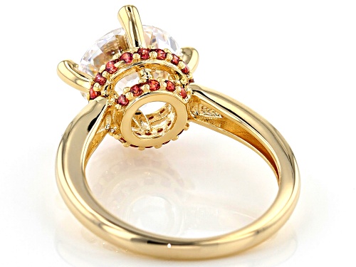 Bella Luce Luxe™ 6.98ctw Red and White Cubic Zirconia Eterno™ Yellow Ring (4.17ctw DEW) - Size 9