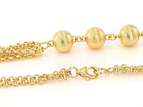 Moda Al Massimo® 18k Yellow Gold Over Bronze Multi-Link Multi-Row 37