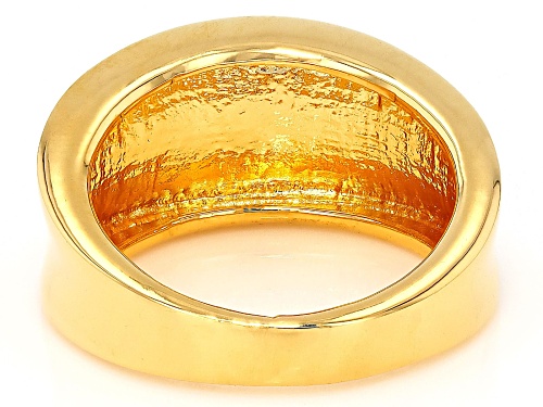 Moda Al Massimo® 18k Yellow Gold Over Bronze Concave Ring. Made in Italy. - Size 6